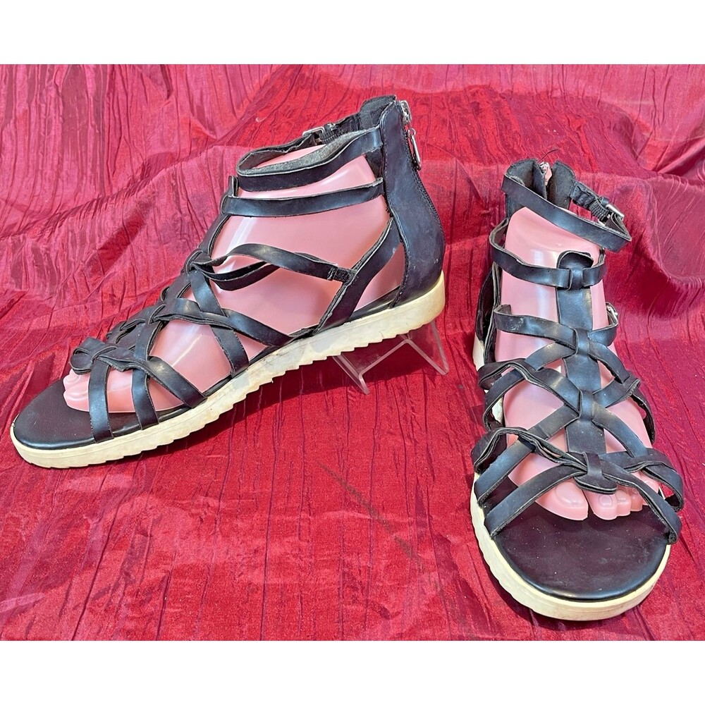 Womens Guess GBG Gladiator Sandals High Top Boots Buckles Roma Open Toe sz 10M